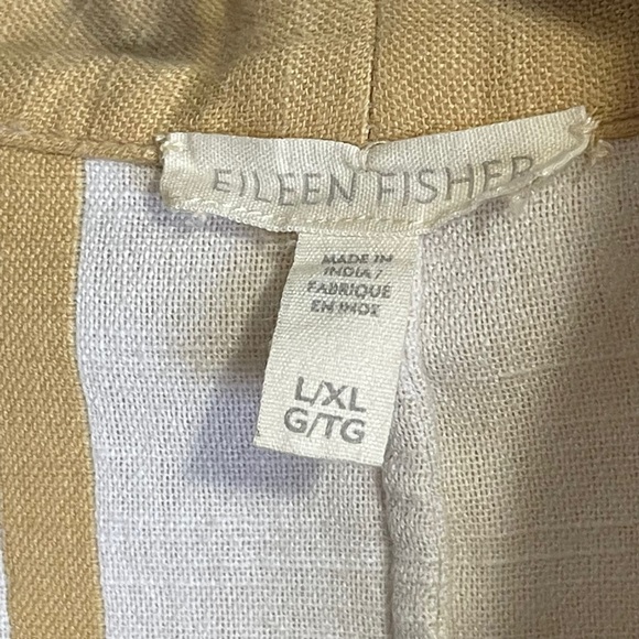 Eileen Fisher I Stripe Cotton Open Front Sweater - Picture 7 of 9